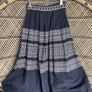 Wonderfully Unique, Handmade, embroidered 1960’s Broomstick skirt